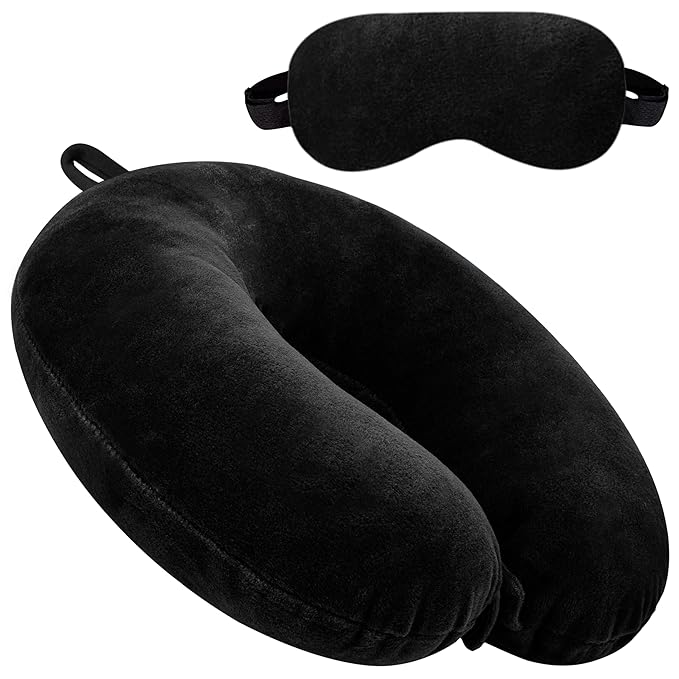 Quilt Comfort - Neck Pillow & Blackout Eye Mask Combo
