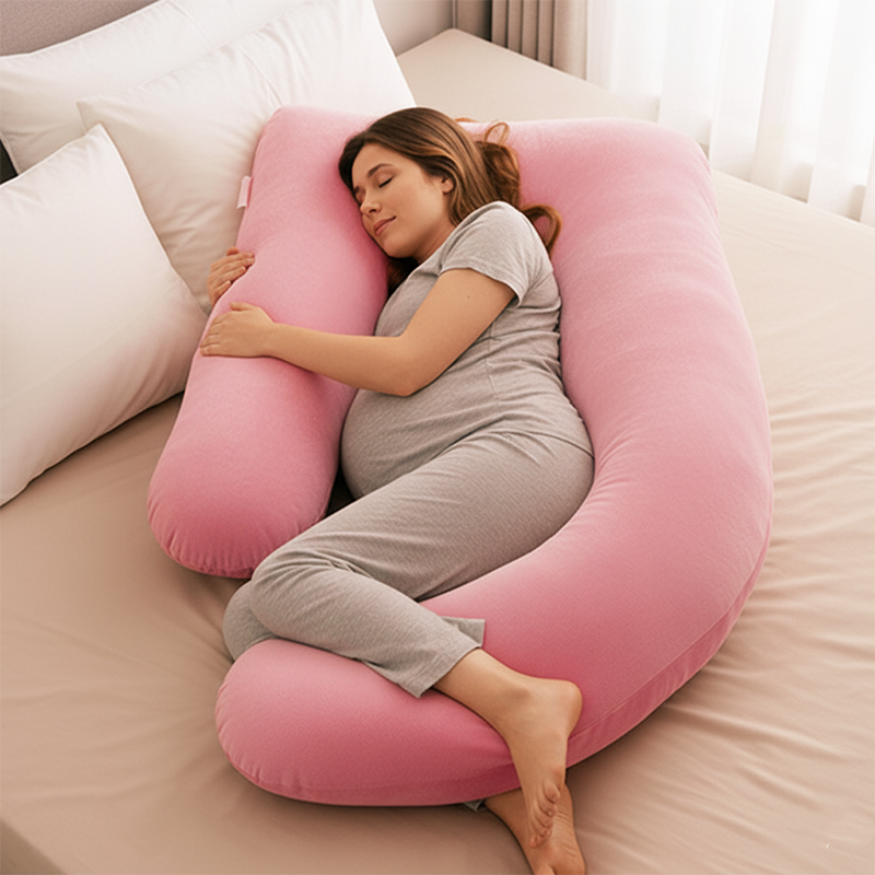 Luxury Cozy Plush G Shape Pregnancy Pillow XL Size