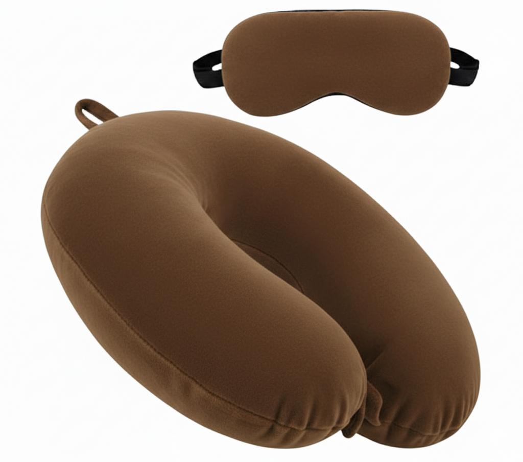 Quilt Comfort - Neck Pillow & Blackout Eye Mask Combo